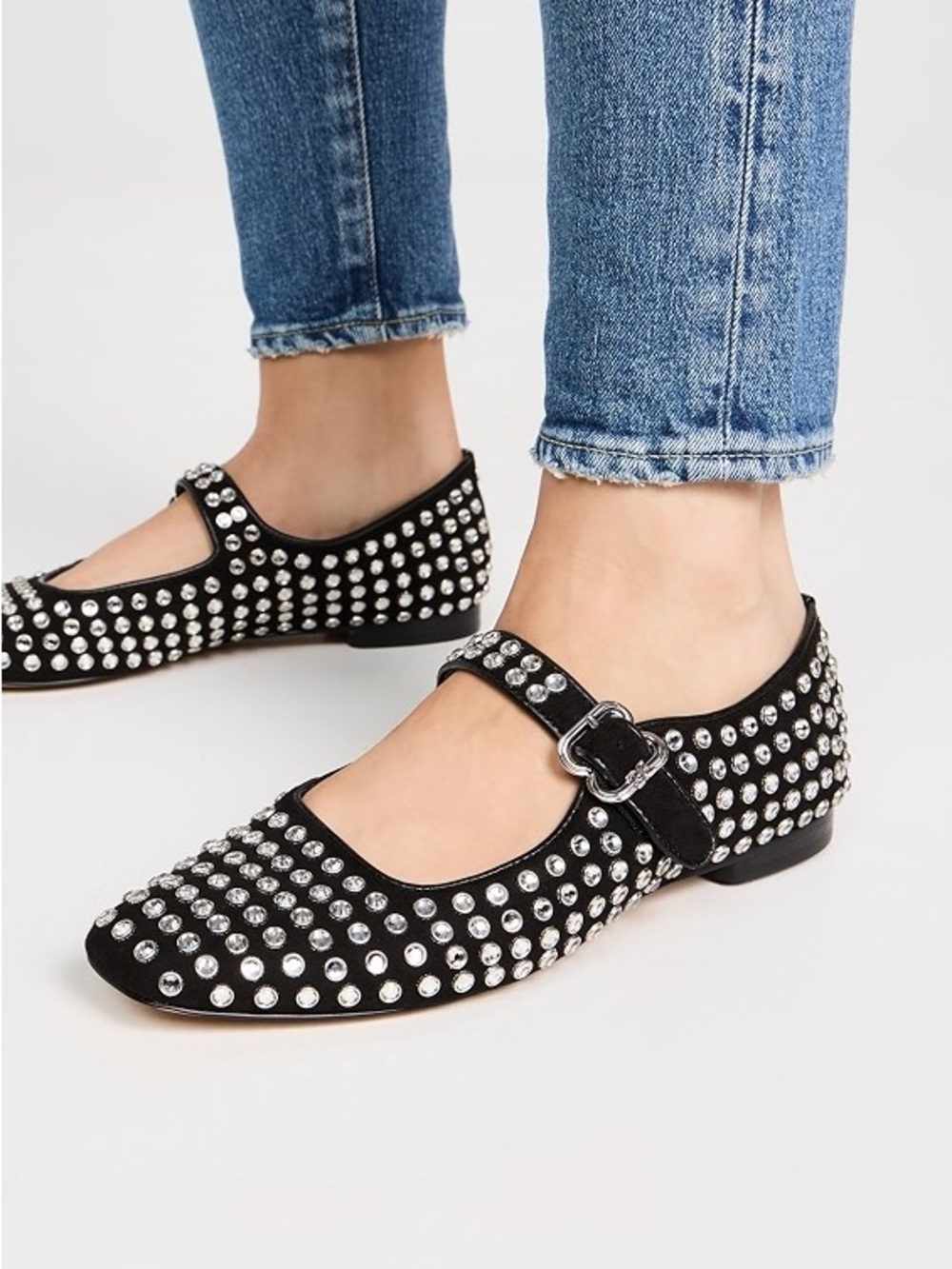 Sam Edelman Black Studded Mary Jane Flats